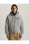 Stretch Logo Full Zip Men's Gray Sweatshirt
