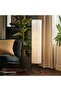 Floor Lamp with Rice Paper Shade, White/Black, 112 cm - 3