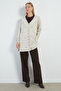 Stone Embroidered V-Neck Knitwear Cardigan - 4