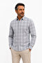 Men's Cotton Plaid Shirt Long Sleeve Classic Cut with Pockets Comfortable Fit
