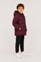 Boy's Burgundy, Hooded, Fur-Lined, Inflatable Coat, Waterproof - Windproof, Winter Coat - 4