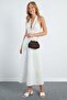 Scholarship Straw Handbag with Chain Strap - 7