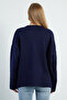 Wide Sleeve Crew Neck Casual Knit Sweater - 8