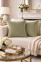 Sage Green Cushion Cover Set of Two Decorative Modern Sofa Cushions 45X45 / 50X50 / 40X40 - 2