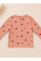Baby Girl Dusty Rose Camisole Set Polka Dot Lamb Applique Long Sleeve Top and Leggings 2-Piece Set - 5