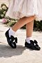 Cinnamon Ptk/Flt 125 Girls' Ballet Flats with Ribbons - 5