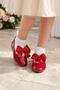 Cinnamon Ptk/Flt 125 Girls' Ballet Flats with Ribbons - 5