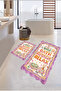 Colorful Patterned Digital Printed Colorful Double Bath Mat Bath Mat