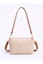 Women's Cream Tan Zippered Adjustable Strap Shoulder and Crossbody Bag Daily Stylish Handbag