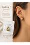 Luna Light Piece Cut Gold Color Stainless Steel Earrings