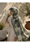 Green Floral Patterned Rectangular Shawl – Elegant Hijab Shawl with Soft Texture - 2