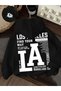 Premium Los Angeles Printed Premium Oversize 3 Thread Soft Hooded Sweatshirt Hoodie