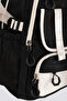 Black Korean Style Multi-Compartment School Bag Backpack with Teddy Bear Accessories Elementary School Middle School High School - 5