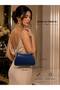 Navy Blue Color Rustic Material Design Evening Dress Clutch with Chain Strap Hand-Held Wedding Engagement Evening Bag