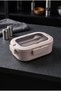 304 Stainless Steel Lunch Box with Carry Handle - 2 Compartments Leakproof Food Storage Container with Locking Lid - 5