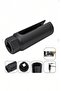 22mm Oxygen Sensor Wrench Lambda Sensor Removal Tool 1/2" Square End Slotted Socket 90mm (Black)