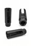 22mm Oxygen Sensor Wrench Lambda Sensor Removal Tool 1/2" Square End Slotted Socket 90mm (Black) - 3