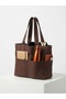 Brown Multi-Pocket Tote Mother Baby School Shoulder Bag - Large Size Liquid and Stain Repellent