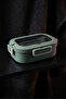 304 Stainless Steel Lunch Box with Carry Handle - 2 Compartments Leakproof Food Storage Container with Locking Lid - 4