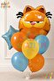 Garfield Balloon Themed 8 Piece Birthday Balloon Set Cat Concept Balloon Set