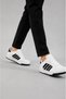 Porto Men's Casual Sports Shoes Comfortable Sole Daily Use Sneaker White-Black - 2