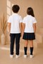 Children's 3-Pack Short Sleeve Polo Collar School T-Shirt 100% Cotton Lakos - White Light Blue Gray - 4