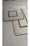 Milano Non-Slip, Soft, Absorbent 2-Piece Premium Stone Detailed Bath Mat Set
