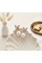 Xuping Gold Butterfly Figured Stone Pearl Dangle Women's Earrings - 2