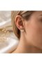 Gold Heart Pearl Detailed Steel Hoop Earrings – Women's Earrings - 3