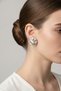 Elegant Multi-Colored Flower Bouquet Design Women's Earrings with Stone Detail - 2
