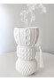 Modern Matte Black Geometric Incense Burner – Triple-Tiered Textured Oud Bakhoor Holder with Decor - 2