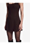 Regular Fit A-Line Square Neck Sleeveless Mini Dress - 4