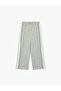 Color-Blocked Three-Thread Waist-Tie Loose-Legged School Sweatpants - 5