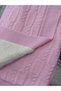 Luxury Plush Lined Knitwear Baby Blanket, Warm Stroller & Hospital Discharge Blanket 80*90 cm - 2