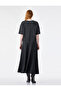Comfortable Cut Flounce Midi Skirt with Stitching Detail - 4