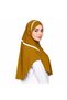 Ladies Rayon Cadaneza – Elegant White Modest Wear with Floral Embellishment & Decorative Button Detail - 2