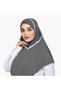 Ladies Rayon Cadaneza – Elegant White Modest Wear with Floral Embellishment & Decorative Button Detail