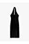 Degaje Collar Sleeveless Tassel Satin Mini Evening Dress - 2