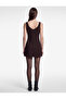 Regular Fit A-Line Square Neck Sleeveless Mini Dress - 3