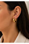 Ring Steel Earrings Gold - 3