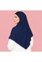 Ladies Plain Silk Hijab – Elegant Solid Color Modest Headscarf with Decorative Button Detail & Lace Trim - 3