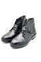 Men's Genuine Leather Boots - Fur-Lined, Cold and Water Resistant, Orthopedic, Non-Slip Sole Winter Shoes - 8