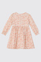 Girl's Collared Ecru Dress - 2