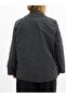 Plus Size Oversized Striped Zippered Jacket Blouse and Wide Leg Pants Women's Three-Piece Set - 8