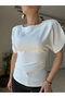 Asymmetrical Balloon Sleeve Blouse - 2