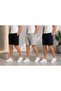 3 Pieces of Men's Shorts Compatible with Daily Outfits Lounge Wear Black - Gray - Navy Blue - 2