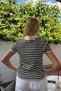 Polo Collar Striped Short Sleeve Knitwear - 4