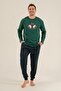 Father & Son Green Pajama Set Combination, 100% Cotton, Father and Child Pajamas Sold Separately (Socks Included) - 6