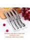 4 PCS Stainless Steel Fruit Corer Set| Apple Corer, Cherry & Date Seed Remover, Pear Corer Tool | Kitchen Fruit Pitter & Seed Remover Set | Easy Grip Handle, Dishwasher Safe - 5