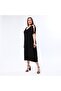 Viscose Dress with Ring Detail on the Shoulder and Back - 2